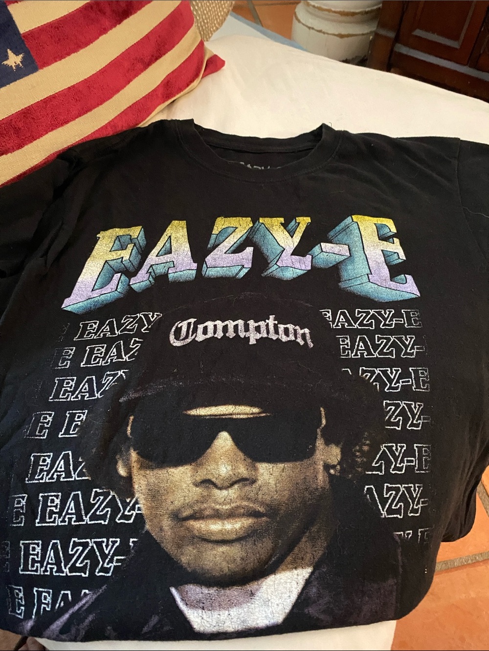 EASY-E Black Graphic Tee - Compton Shirt